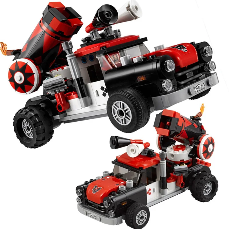 

Lepin 07097 Super Heroe Car Avenger Batman Harley Quinn Cannonball Attack Building Blocks Toy Compatible LegoINGlys Marvel 70921