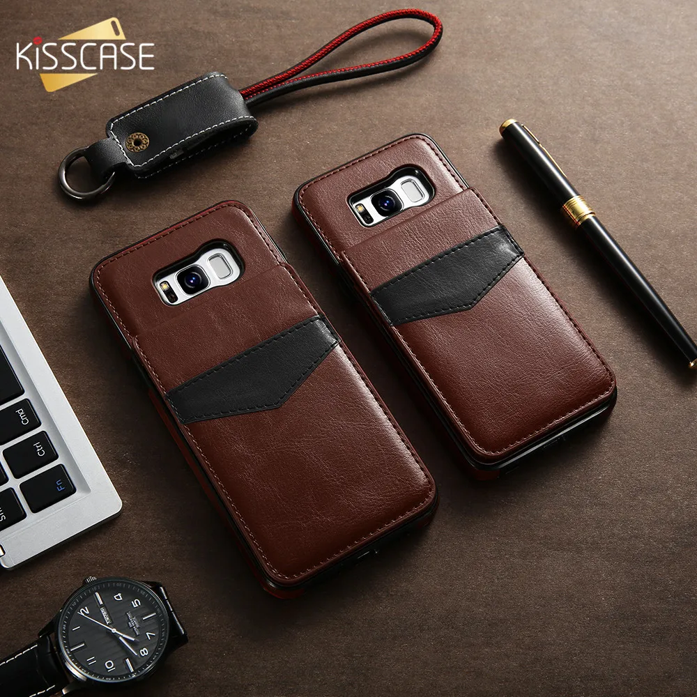 Kisscase флип Чехлы кожаный чехол для телефона samsung Galaxy Note 9 S9 S8 плюс держатель карты S6