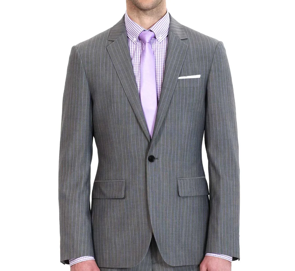 HCF By Air Для мужчин; цельнокроеное платье 1 пуговица серый плоский воротник Slim Fit вечерние Бизнес Формальные Для мужчин костюмы куртка