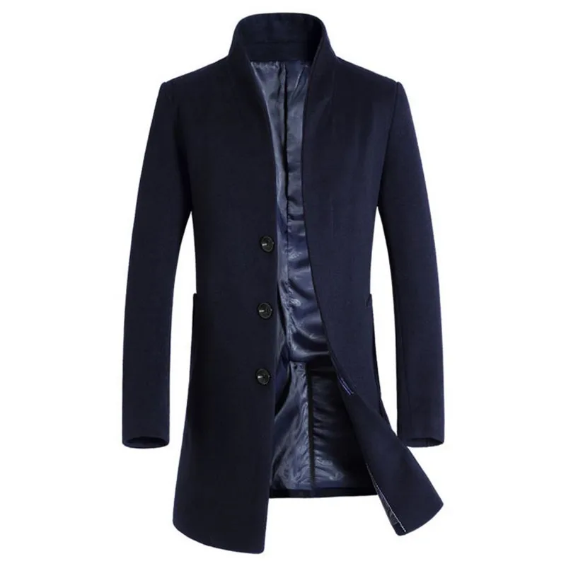 Популярная осенняя и зимняя мужская куртка, деловое повседневное Мужское пальто, тонкое длинное пальто