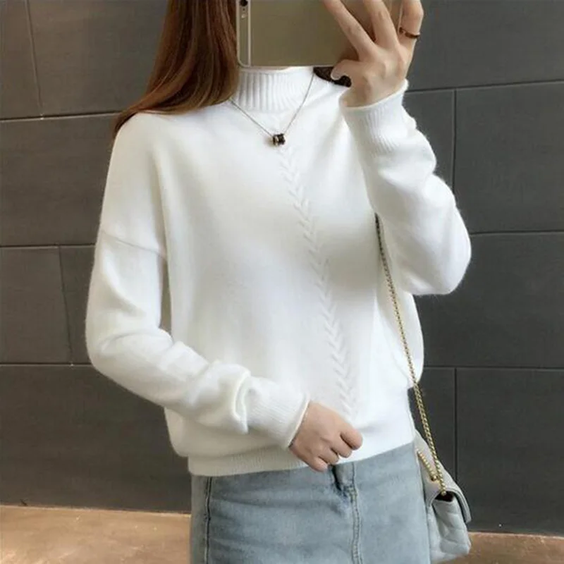 Sweater Women Warm Winter Autumn Turtleneck Soft Comfortable Women Sweaters and Pullovers Cashmere Sweater LJ0714 Sweater Women Warm Winter Autumn Turtleneck Soft Comfortable Women Sweaters and Pullovers Cashmere Sweater LJ0714