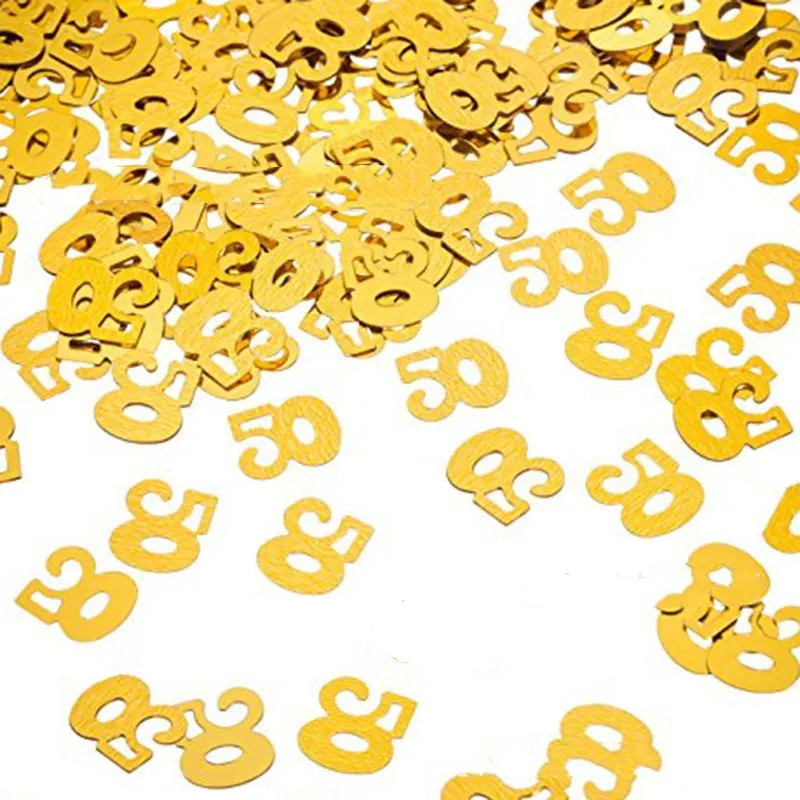 

15g Gold Digitals Figures 18 30 40 50 60 Confetti Happy Birthday Party Numbers Table Scatters Decorations Sprinkle New