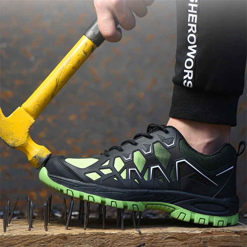 

Luxury Brand Steel Toe Cap Women Men Work & Safety Boots Mid Sole Impact Resistant Soft Men Shoes Outdoor Tactics Men Sneakers