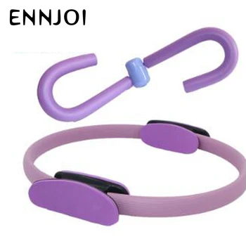 

New Dual Grip Pilates Ring Magic Circle Muscles Body Exercise Yoga Fitness Tool with Thigh Master Legs Arms Muscle Exerciser