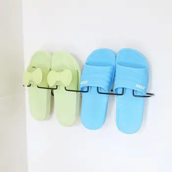 

Wall Mount Shoe Rack Slipper Shelf Storage Organizer For Bathroom Shower Room