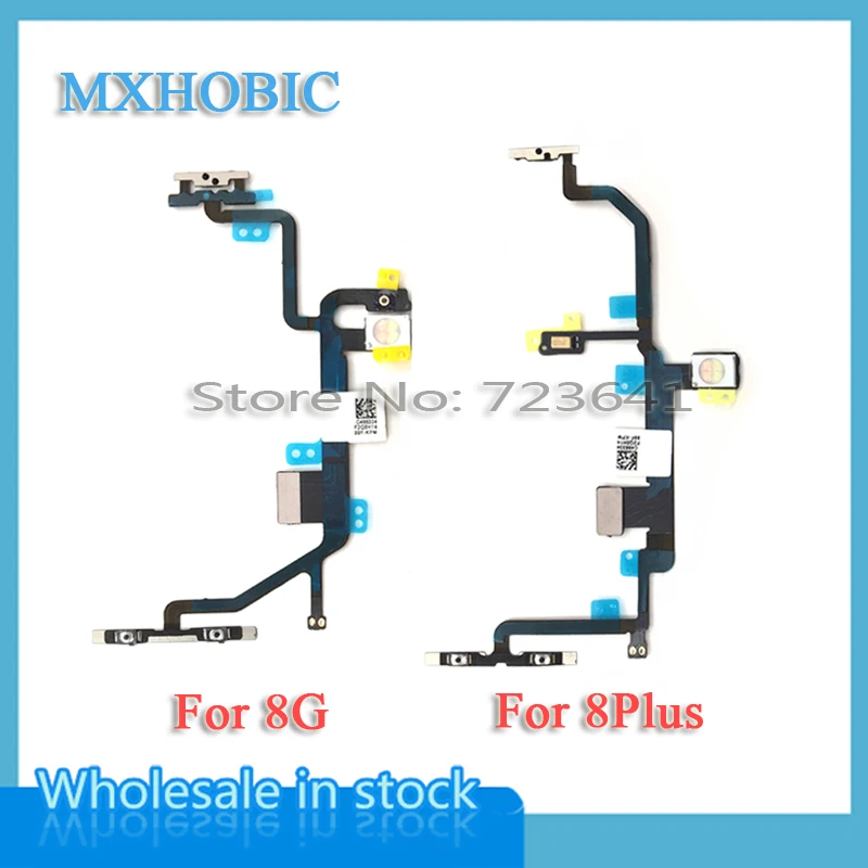 

MXHOBIC 5pcs/lot Power Flex Cable Ribbon For iPhone 8 8G Plus X XS Max On Off Switch Control Volume Button Light Flash Parts