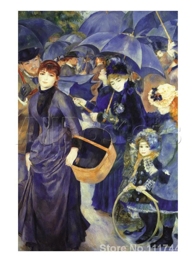 Paraguas de de Navidad Pierre Auguste Renoir, pinturas famosas, arte moderno, alta hecho a mano|umbrella golf|gifts weirdgift men - AliExpress