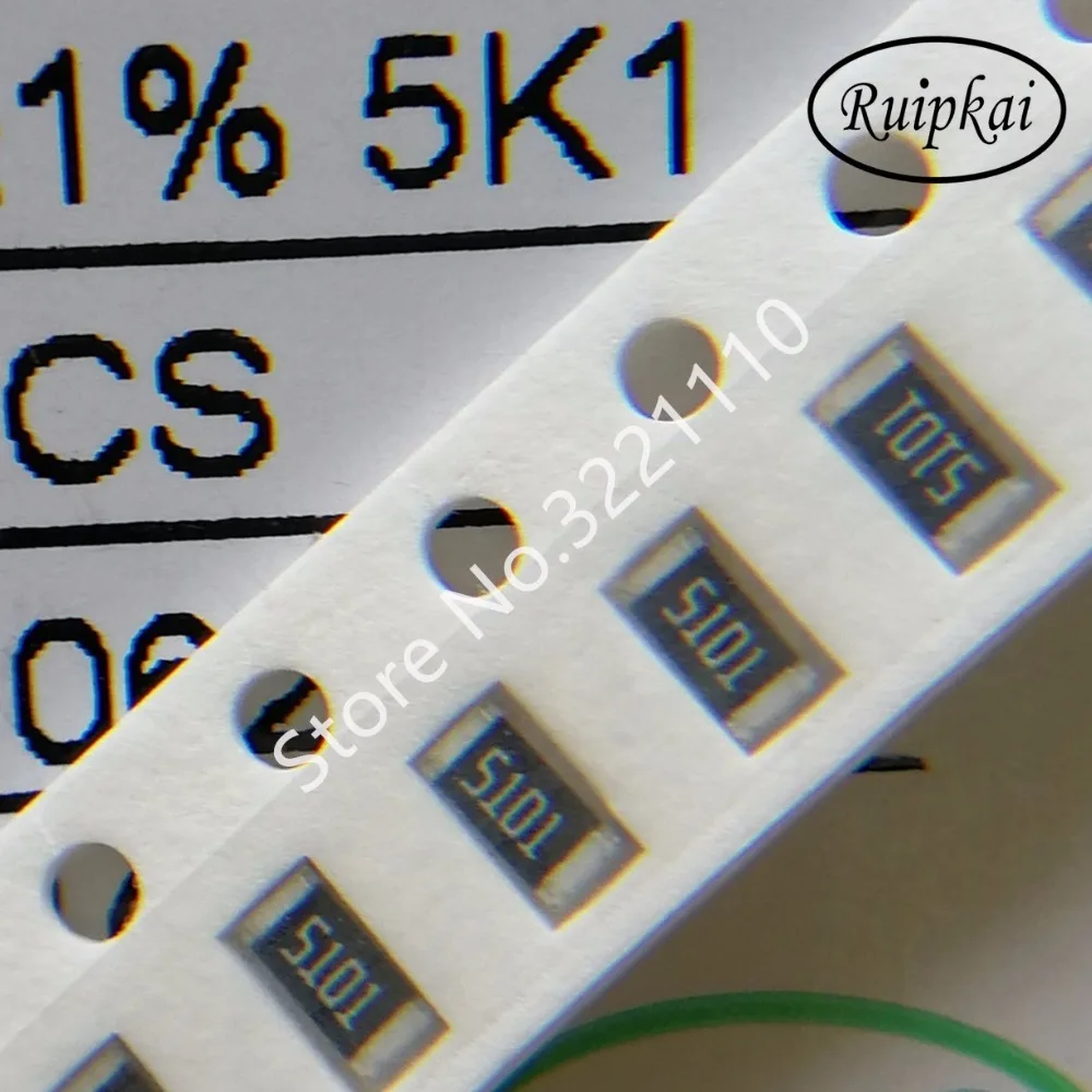 200PCS 3216 5.1K ohm Marking 5101 Thick film general purpose chip