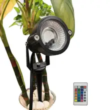 RGB 6W10W светодиодная Ландшафтная лампа Водонепроницаемая IP65 светодиодное освещение сада наружная газонная лампа для наружного двора 85-265 в пульт дистанционного управления