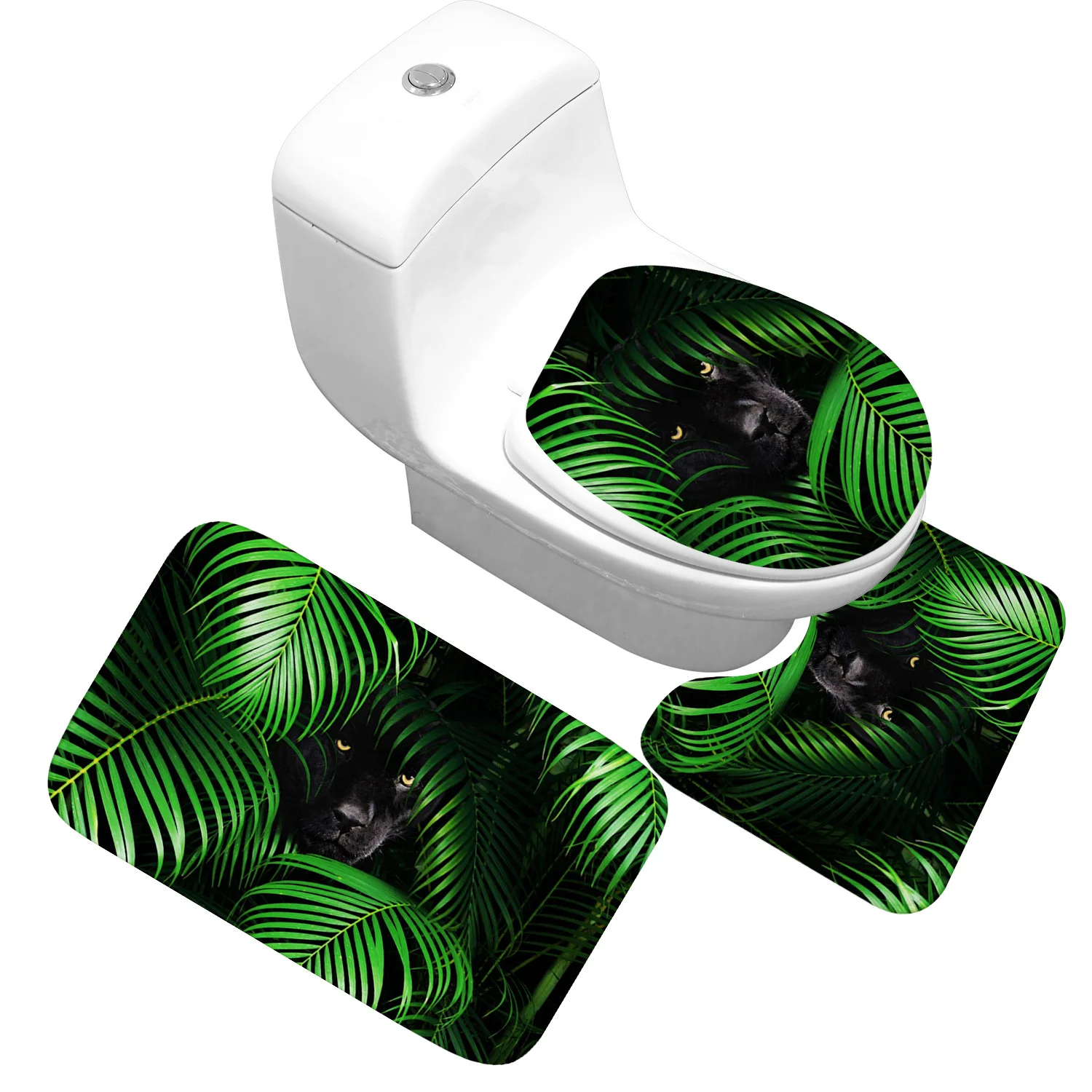 HMR05 Zeegle Туалет коврики Ванная комната 3 шт. ковры коврики Ванная комната фланель нескользящий, для ванной коврик ковер для ванной - Цвет: HMR05