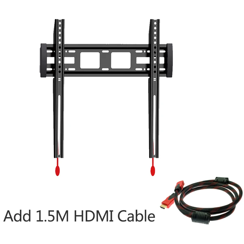 CNXD общий плазменный монитор lcd светодиодный HD tv настенный кронштейн подходит для 1"-55", максимальная поддержка вес 40 кг - Цвет: add HDMI Cable