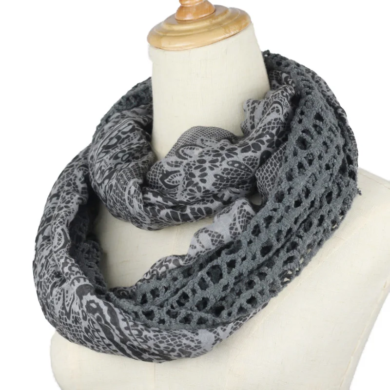 

2019 Winter autumn warm infinity Scarves for Women Knitting O Scarves Knitted Neck snood Scarf Loop Scarves