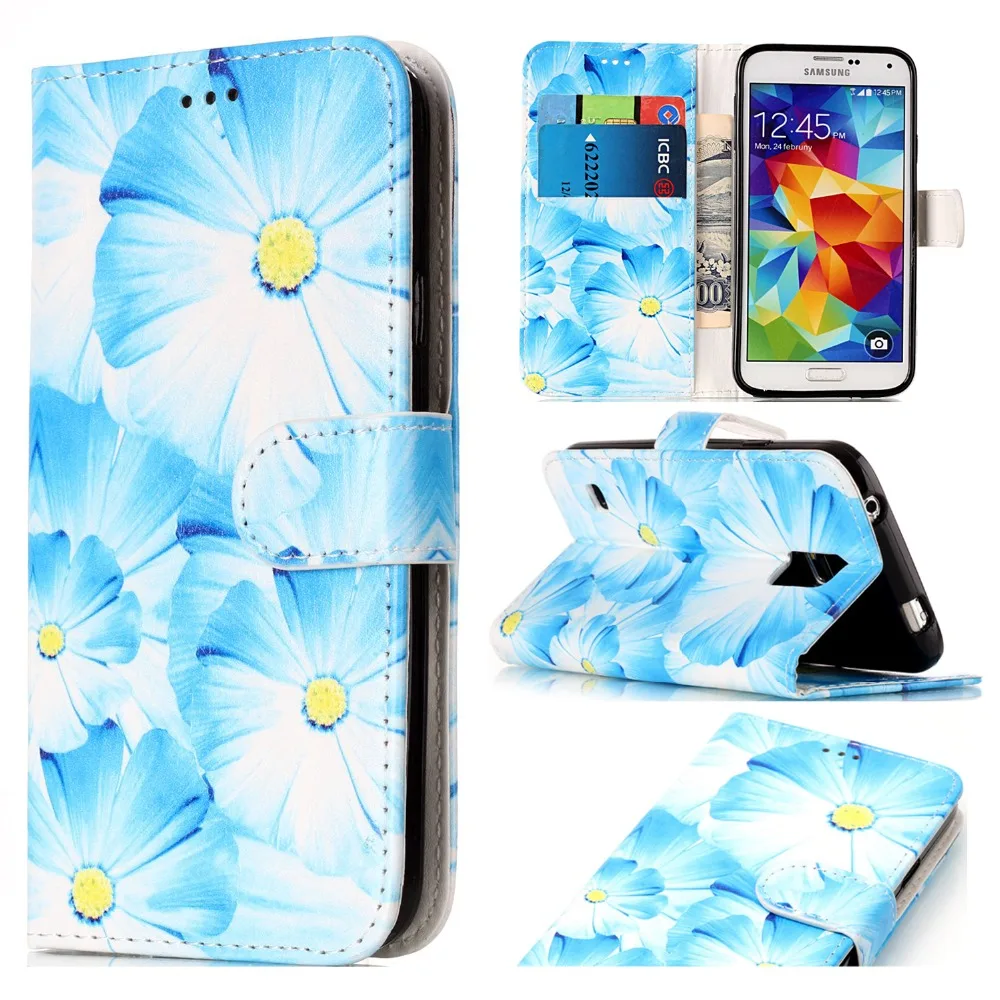 Старинные мраморные морской Butterfly Орхидея колокольчиков кожа флип чехол для Samsung