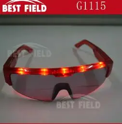 Вспышка светодиодный Оски с подсветкой очки с батареей Вечерние Маски для DJ/вечерние/рождественские праздники - Цвет: red