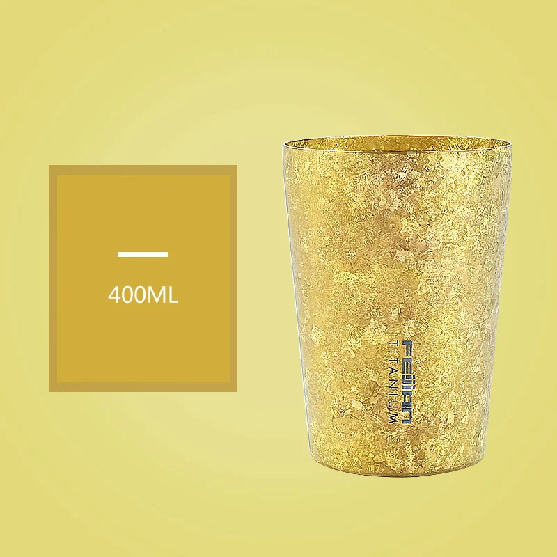 Feijian чистого titanium Вакуумная чашка термос Дизайн интеллект награда класса люкс, подарок для любимой, гипоаллергенно мы Поддержка настройки под индивидуальные нужды - Цвет: Цвет: желтый