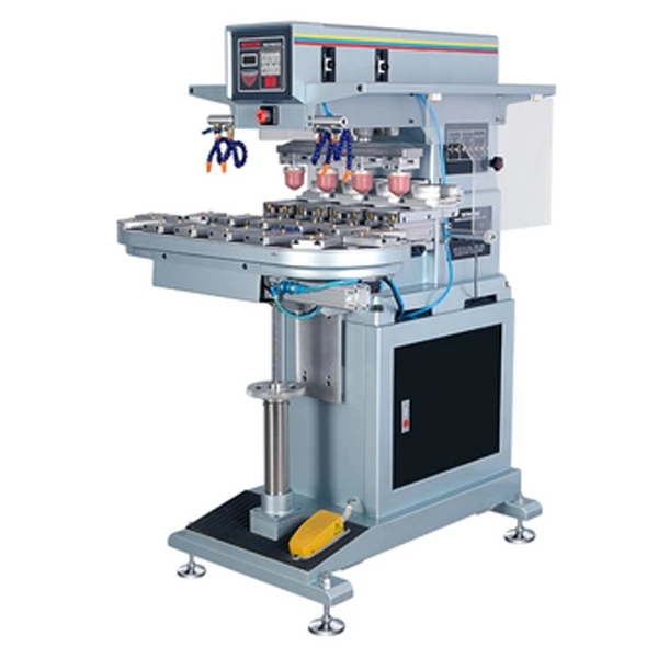 

semi auto 4 color conveyor seal ink cup pad printing machine,multicolor pad printing machine