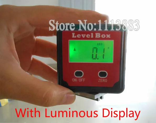 

4x90 Degree Digital Inclinometer Precision Bevel Box Angle Finder Digital Protractor Spirit Level With Magnet Base