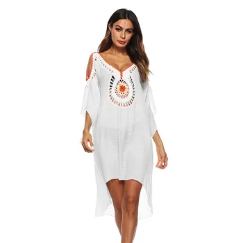 

Cover Up Swimwear Cape Swimsuit Outwear Beach Kaftan Pareo Tunic Summer Beachwear Pareos Outlet De Plage Sarongs Tunics New Sexy