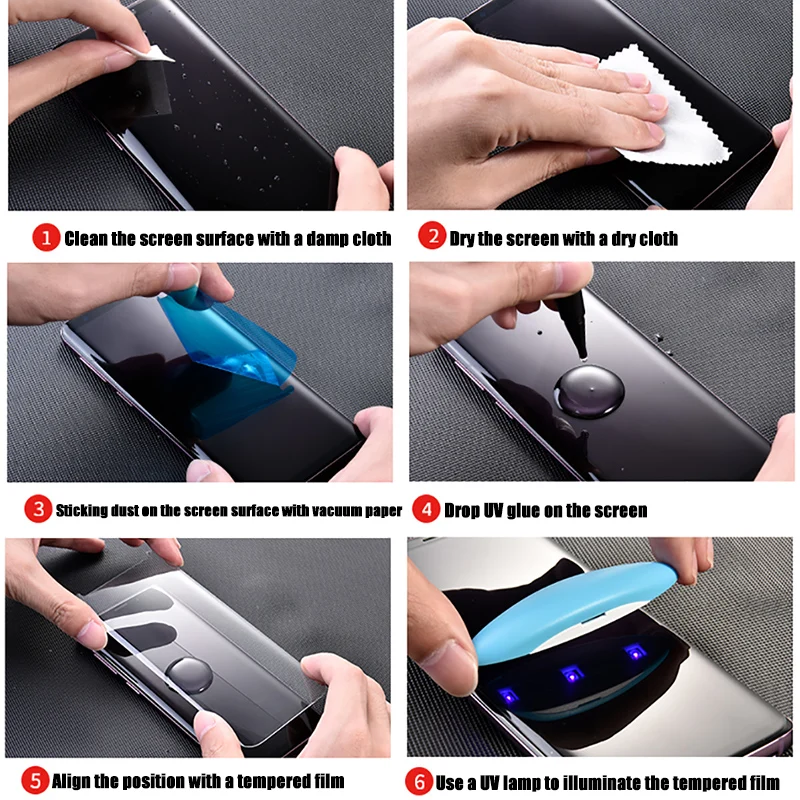 УФ nano full Glue защитная пленка для экрана Samsung Galaxy S10 5G S8 S9 Plus Note 10 pro 8 9 S20 ультра из