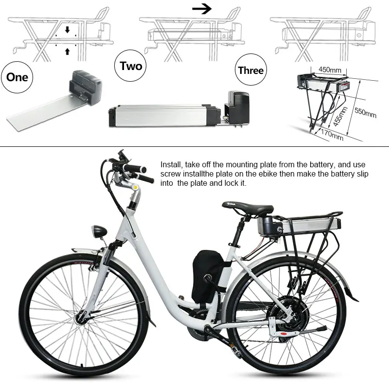 Задний багажник 36V 20.3Ah 350 Вт 500 E-Bike литий-ионная samsung/Panasonic сотовый Батарея с Чемодан вешалка для 8Fun для электрического велосипеда