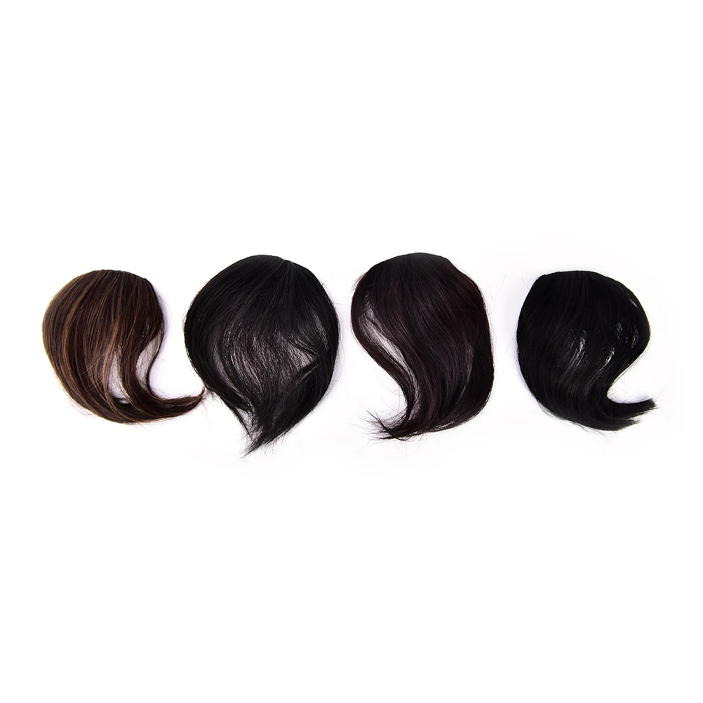 4 Colors Front Neat Synthetic Fringe Clip In Bangs Party Wedding