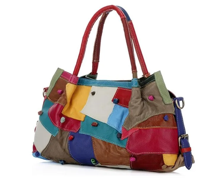 Знаменитая винтажная Лоскутная сумка через плечо из овчины дизайнерская ручная Сумочка для покупок высокого качества