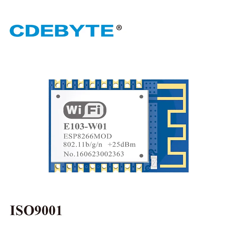 

CDEBYTE E103-W01 2.4GHz Wireless Wifi Transmitter rf Module UART ESP8266EX 2.4G Data Transmission PCB Wifi Antenna ESP8266
