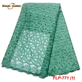 

Beautiful African Lace Fabric 2018 High Quality Lace Polyester Embroidered French Cord Lace Fabric For Party FLP-771