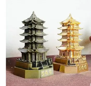 

Office Metal crafts metal gifts Model of yellow crane tower tourist souvenir alloy arge room world famous landmark