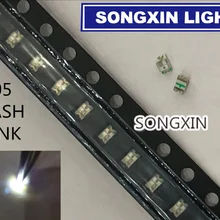 100 шт. 0805 2012 Светодиодный диоды для подавления переходных скачков напряжения мигающий белый прозрачный мигающая лампа светодиоды вспышка мигание 0805 мигающий светодиод тока диода