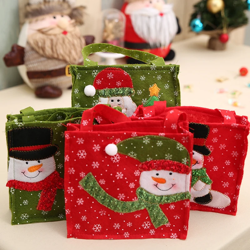 2020 Christmas Tree Snowman Santa Claus Candy Bag Handbag Home Party Decoration Gift Supplies | Дом и сад