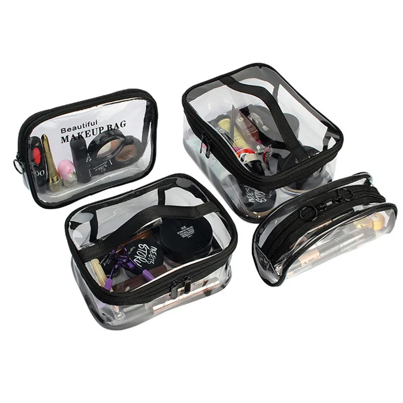 

Vogvigo Multifunctional Transparent Cosmetic Storage Bag Waterproof Clear Toiletry Organizer Dual Zipper Makeup Pouch