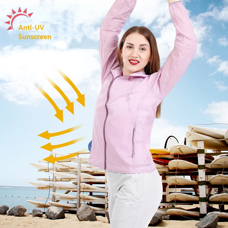 SAENSHING النساء الجلد سترات جاف سريعة للماء المضادة للأشعة فوق البنفسجية معاطف في الهواء الطلق الملابس الرياضية التخييم المشي الشمس حماية سترة