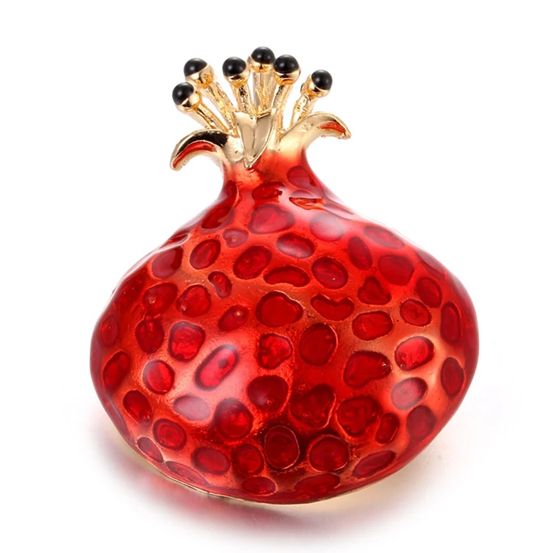 

Fruit Shape Red Pomegranate Brooch Cute Gift Accessories Suit Lapel Pin Men Women's Clothing Badges Scarf Buckles