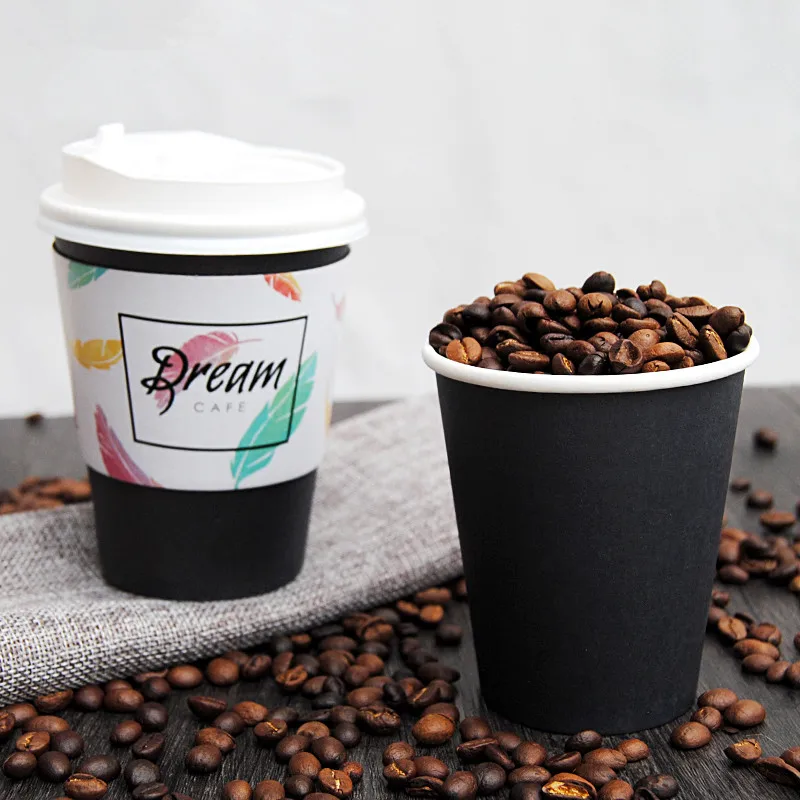 50 шт., толстые бумажные стаканчики, одноразовые стаканчики для кофе ...
