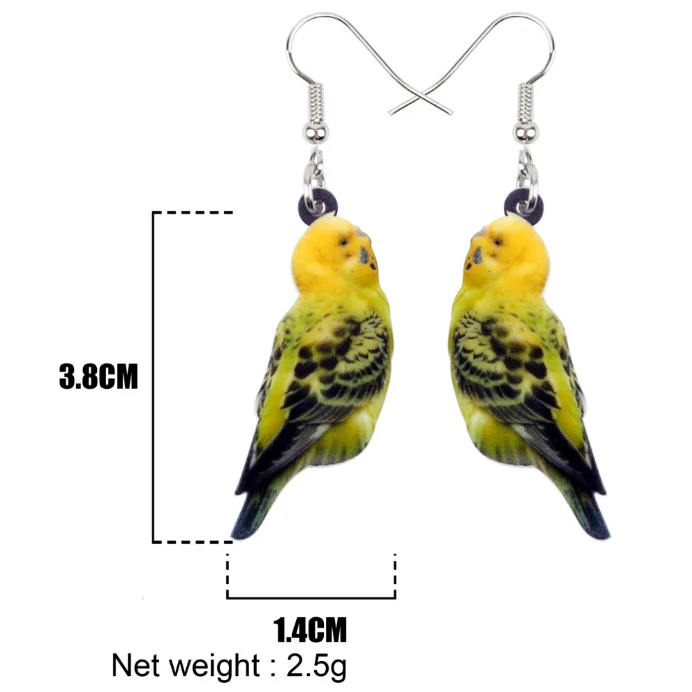Bonsny акриловый Budgerigar попугай большой длинный свисающий капель новинка животные