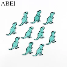 10 adet/grup karikatür dinozor yamalar demir on hayvanlar için aplike çocuk erkek kot dikiş giyim Motif rozet kendin yap çıkartmalar Logo