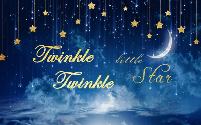 Twinkle Little Star Backdrop Clouds Baby Boy Shower Birthday Party