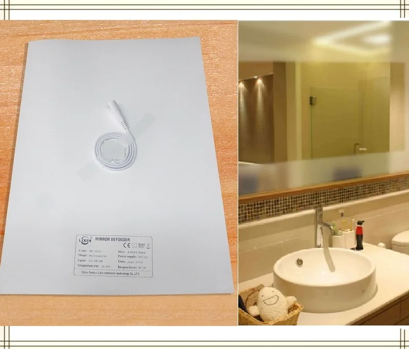 New Mirrors Heating Pad, Mirror Defogger Pad,Bathroom Heater Mat LED