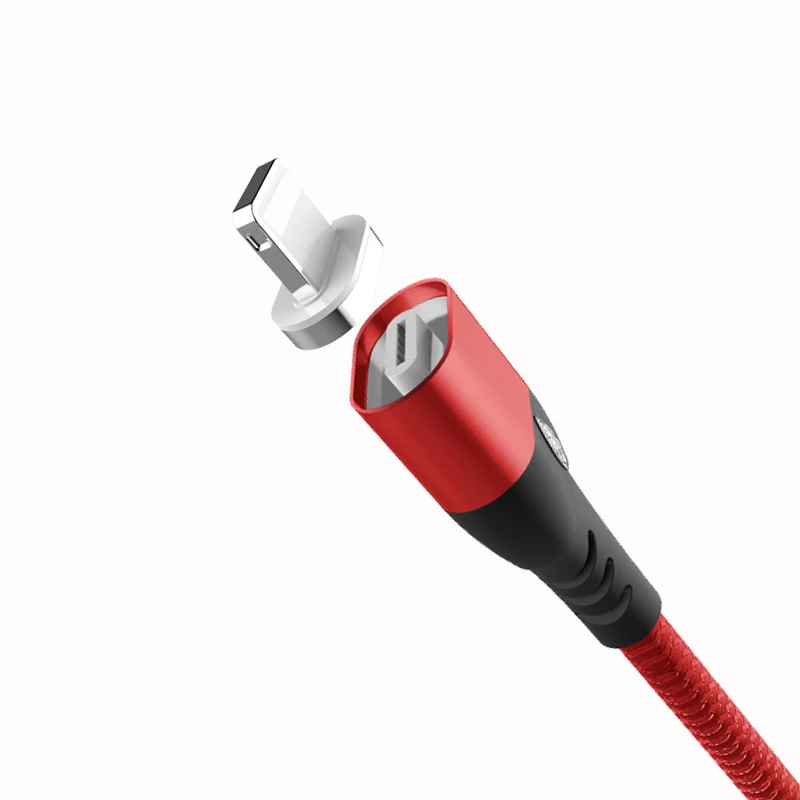 Магнитный usb-кабель для быстрой зарядки 3A, поддержка передачи данных, кабель Micro USB type C, магнитное зарядное устройство, плетеный кабель для HuaWei - Цвет: Cable-8Pin Adapter