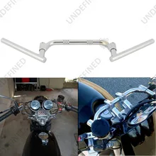 Универсальный хромированный Мотоцикл Велосипед Регулируемый Поворотный руль широкий 7/" 22 мм Бар европейский стиль для Kawasaki BMW неопределенный