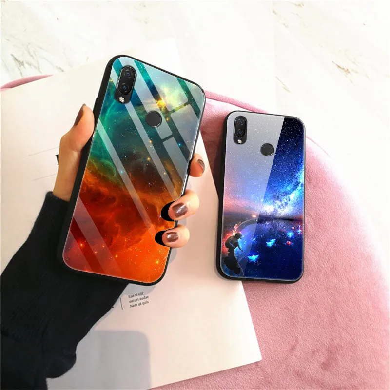 Чехол для Huawei P Smart Plus чехол из закаленного стекла Жесткий Бампер 2019 2018 Z