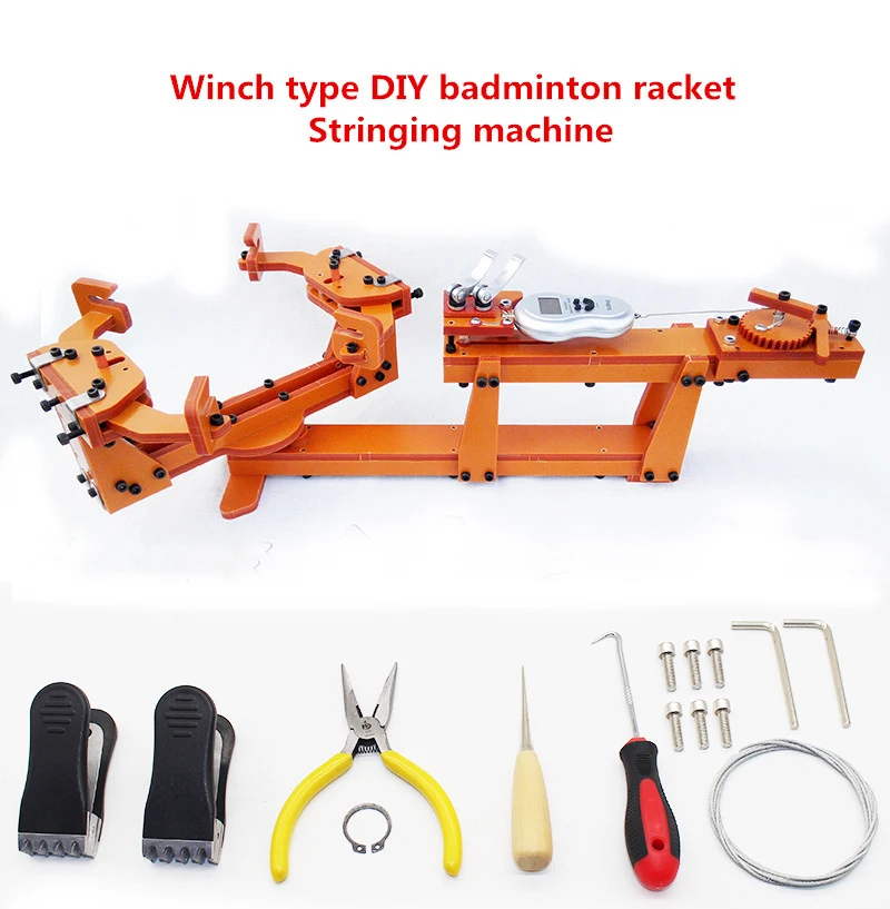 Winch type personal diy badminton racket stringing machine pulling