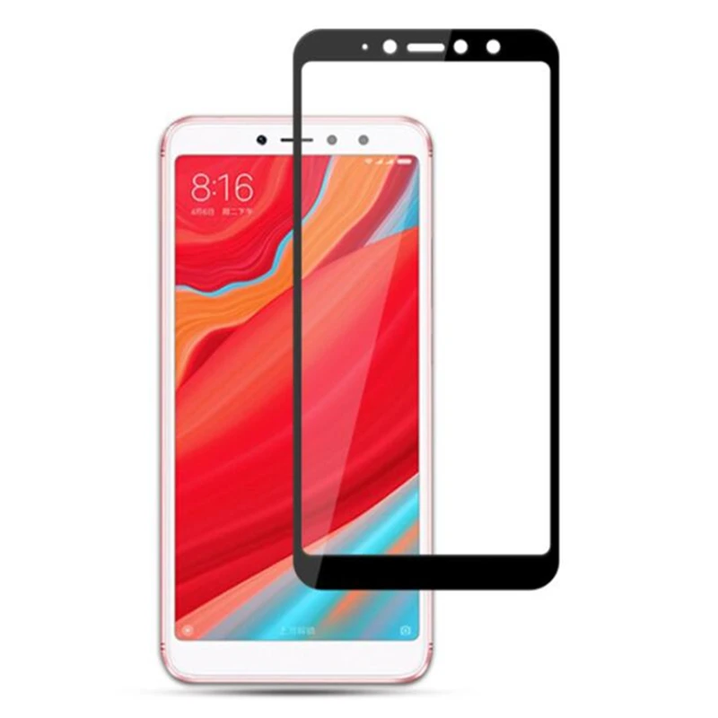 Закаленное стекло с полным покрытием для Xiaomi Redmi S2 RedmiS2 защита экрана черный белый