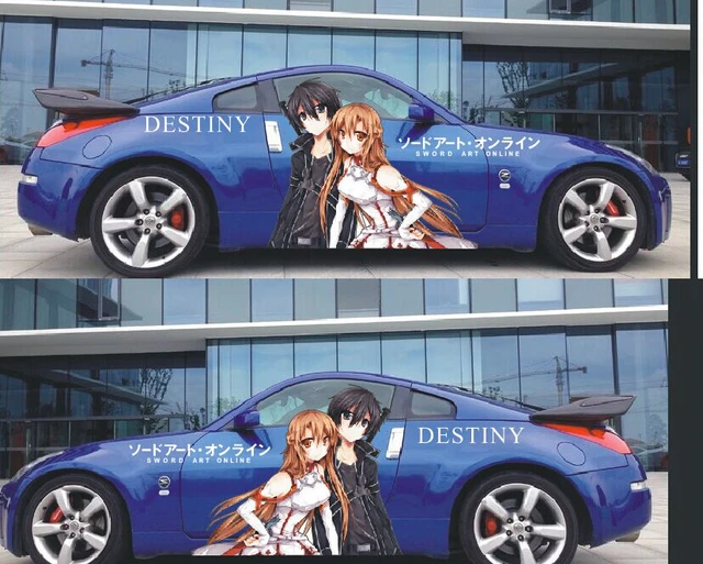itasha 3 pieces custom anime sticker sword art online car stickers