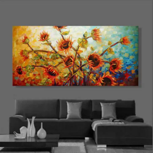 

Large Modern hand-painted Art Oil Painting Wall Decor canvas sunfower No Framed