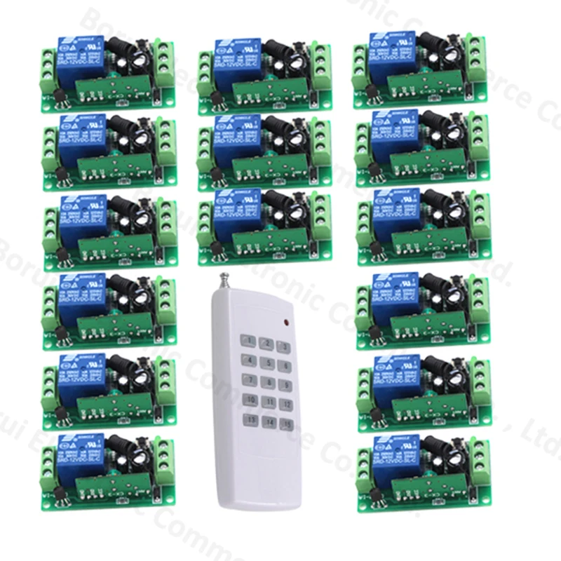 

High Quality New 12V 10A 1 Channel Wireless Relay Switch Remote Control Switch RF 315MHz/433Mhz