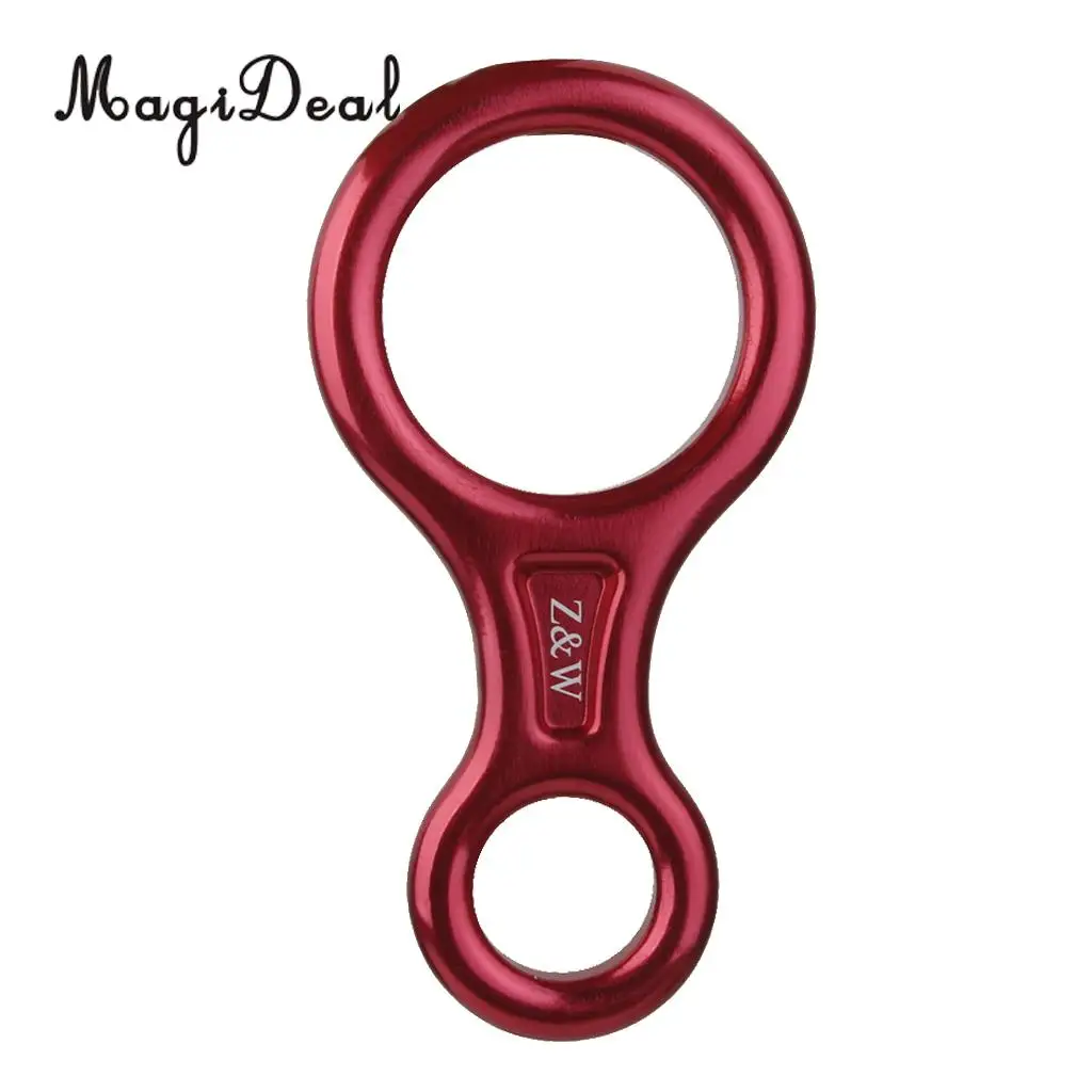 MagiDeal Figure 8 Mountaineering Climbing Rappelling Ring Belay Device 35KN  for Tree Climbing Caving Camping Travell Accessory