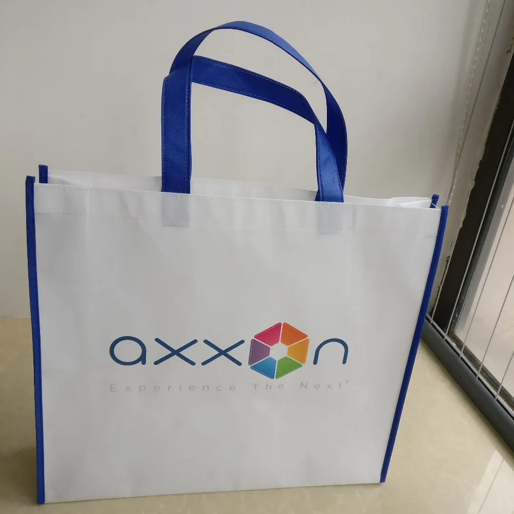 5000pcs/lot Eco Reusable lamination Shopping Grocery Packing Recyclable Bag Boutique clothes Design Handbags with Colorful logo