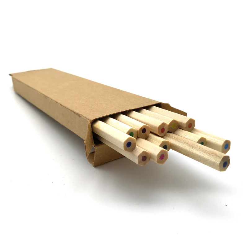 12pcs/set ECO Friendly Natural Wood Pencil HB Colored Pencils for